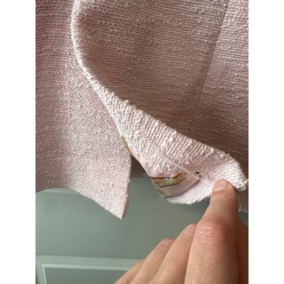 L’Agence Pink Chamberlain Textured Tweed Blazer Jacket Size 8 Elegant - Picture 11 of 16